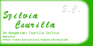 szilvia csurilla business card